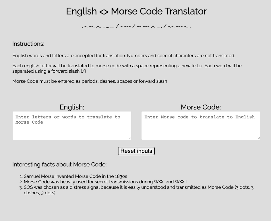 Morse Code
